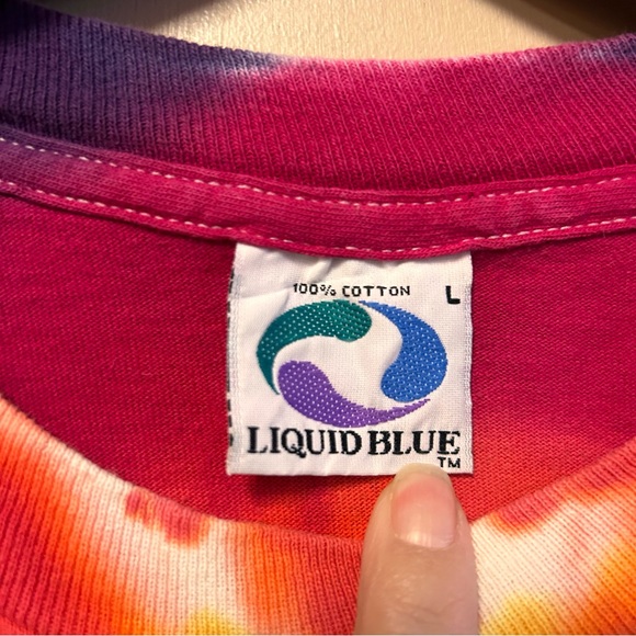 Liquid Blue 1992Grateful Dead tie dye space your face T shirt size Large - Picture 2 of 6